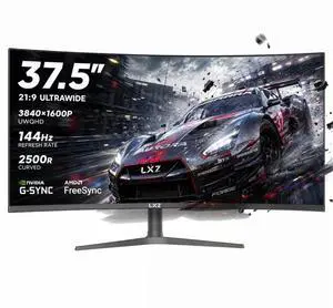 LXZ 38 inch UWQHD 4K Curved Gaming Monitor, 3840x1600P, 144Hz, 2500R VA Panel, AMD FreeSync & G-Sync, HDMI & DP, PIP/PBP, Frameless RGB Gaming Computer Monitor LXZ 38 inch UWQHD 4K Curved Gaming Monitor, 3840x1600P, 144Hz, 2500R VA Panel, AMD FreeSync & G-Sync, HDMI & DP, PIP/PBP, Frameless RGB Gaming Computer Monitor