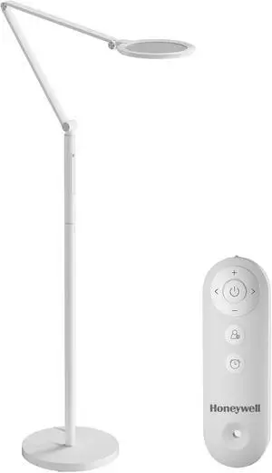 Honeywell F01 LED Floor Lamp, Dimmable Standing Light with Remote, White Honeywell F01 LED Floor Lamp, Dimmable Standing Light with Remote, White