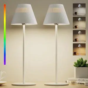 Honeywell Cordless Table Lamps Rechargeable Set of 2, M1 Sunturalux Portable LED Desk Lamp 5200mAh 4Color 9RGB Dimmable Bedside Lamps for Restaurant/Bedroom/Bars/Party/Camping Night Light Honeywell Cordless Table Lamps Rechargeable Set of 2, M1 Sunturalux Portable LED Desk Lamp 5200mAh 4Color 9RGB Dimmable Bedside Lamps for Restaurant/Bedroom/Bars/Party/Camping Night Light