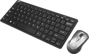 Adesso Wireless Keyboard and Mouse Combo with Air Mouse and Compact Design Keyboard, RF 2.4GHz USB Laser Mouse, PowerPoint Presentation Clicker for Teachers, Classroom and Meeting Room
