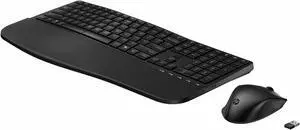 HP 685 Comfort Dual-Mode Keyboard and Mouse Combo (8T6L7UT) - USB Type A Plunger Wireless Bluetooth/RF 2.40 GHz Keyboard - Black - USB Type A Wireless Bluetooth/RF Mouse - 4000 dpi - Tilt Wheel - Blac