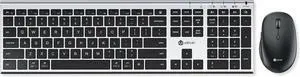 iClever Bluetooth Keyboard and Mouse, Rechargeable Wireless Keyboard and Mouse Combo with Numeric Keypad, Ultra-Slim Full Size Multi-Device Keyboard for Mac, iPad, MacBook, iPhone, Android, Windows