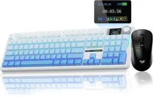 AULA Wireless Keyboard and Mouse Combo, F108 Pro Full Size Mechanical Keyboard SC680 Wireless Mouse