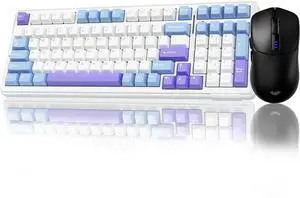 AULA Wireless Keyboard and Mouse Combo, F99 Wireless Mechanical Keyboards Hot Swappable Custom Keyboard+SC580 Wireless Gaming Mouse Black