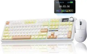 AULA Wireless Keyboard and Mouse Combo, F108 Pro Full Size Mechanical Keyboard SC900 Max Wireless Mouse