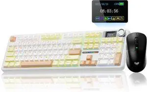 AULA Wireless Keyboard and Mouse Combo, F108 Pro Full Size Mechanical Keyboard SC680 Wireless Mouse