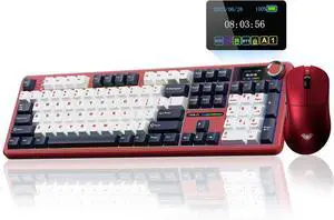 AULA Wireless Keyboard and Mouse Combo, F108 Pro Full Size Mechanical Keyboard SC900 Pro Wireless Mouse