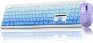 AULA Wireless Keyboard and Mouse Combo, F108 Full Size Mechanical Keyboard SC580 Tri-Mode Gaming Mouse