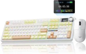 AULA Wireless Keyboard and Mouse Combo, F108 Pro Full Size Mechanical Keyboard SC680 Wireless Mouse