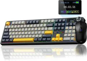 AULA Wireless Keyboard and Mouse Combo, F108 PRO Full Size Keyboard SC580 Tri-Mode Gaming Mouse