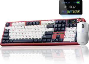 AULA Wireless Keyboard and Mouse Combo, F108 PRO Full Size Keyboard SC580 Tri-Mode Gaming Mouse