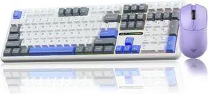 AULA Wireless Keyboard and Mouse Combo, F108 Full Size Mechanical Keyboard SC580 Tri-Mode Gaming Mouse
