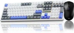 AULA Wireless Keyboard and Mouse Combo, F108 Full Size Mechanical Keyboard SC580 Tri-Mode Gaming Mouse