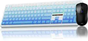 AULA Wireless Keyboard and Mouse Combo, F108 Full Size Mechanical Keyboard SC580 Tri-Mode Gaming Mouse