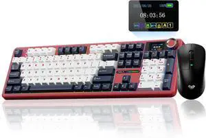 AULA Wireless Keyboard and Mouse Combo, F108 Pro Full Size Mechanical Keyboard SC680 Wireless Mouse