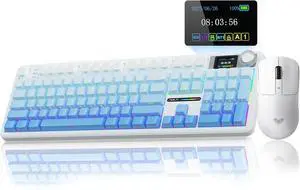 AULA Wireless Keyboard and Mouse Combo, F108 Pro Full Size Mechanical Keyboard SC680 Wireless Mouse