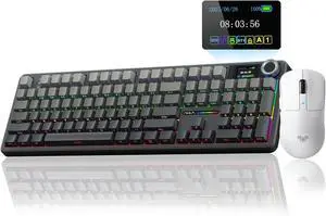 AULA Wireless Keyboard and Mouse Combo, F108 Pro Full Size Mechanical Keyboard SC680 Wireless Mouse