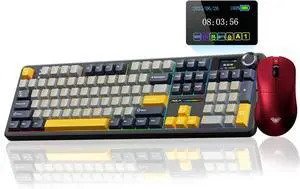 AULA Wireless Keyboard and Mouse Combo, F108 Pro Full Size Mechanical Keyboard SC900 Pro Wireless Mouse