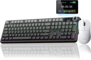AULA Wireless Keyboard and Mouse Combo, F108 Pro Full Size Mechanical Keyboard SC900 Max Wireless Mouse