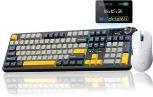 AULA Wireless Keyboard and Mouse Combo, F108 Pro Full Size Mechanical Keyboard SC900 Max Wireless Mouse