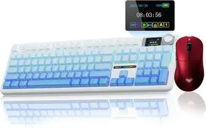 AULA Wireless Keyboard and Mouse Combo, F108 Pro Full Size Mechanical Keyboard SC900 Pro Wireless Mouse
