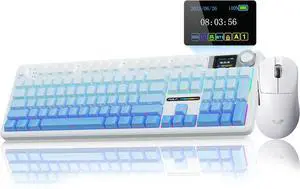 AULA Wireless Keyboard and Mouse Combo, F108 Pro Full Size Mechanical Keyboard SC900 Max Wireless Mouse