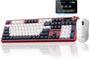 AULA Wireless Keyboard and Mouse Combo, F108 Pro Full Size Mechanical Keyboard SC680 Wireless Mouse