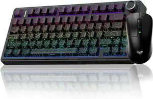 AULA Wireless Keyboard and Mouse Combo, F75 Pro Mechanical Keyboard SC680 Wireless Mouse