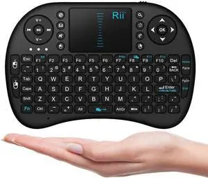 Rii I8 Mini 2.4Ghz Wireless Touchpad Keyboard with Mouse for Pc, Pad, Xbox 360, Ps3, Google Android Tv Box, Htpc, Iptv (Black)