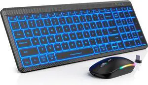 SABLUTE Mechanical Gaming Keyboard and Mouse, Ultra Compact Backlit Mini Keyboard with 100-Keys, 7 RGB Lighting Modes, Fully Programmable Keys & Anti-Ghosting for Gaming, PC, Windows, Gamer, Office