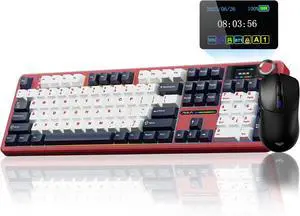 AULA Wireless Gaming Keyboard and Mouse Combo, F108 PRO Full Size Keyboard SC580 Tri-Mode Gaming Mouse