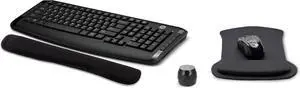 HP Wireless Keyboard & Mouse 300 PC Accessories Bundle with Gel Mouse & Wrist Pads, & Micro Bluetooth Speaker with Professional Sound, Built-in Mic & Remote Selfie Button