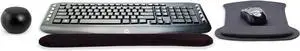 HP Classic Wireless Keyboard & Mouse Bundle with Bluetooth Magnetic Mini Travel Friendly Speaker, Waverest Gel Wrist Pad & Gel Mouse Pad