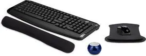 HP Wireless Keyboard & Mouse 300 PC Accessories Bundle with Gel Mouse & Wrist Pads, & Mini Bluetooth Speaker with Professional Sound, Built-in Mic & Remote Selfie Button