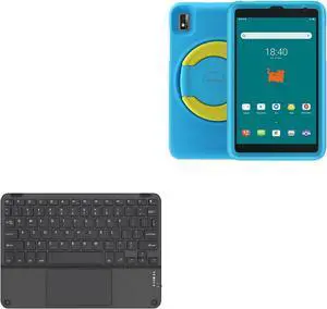 BoxWave Keyboard Compatible with Blackview Tab 6 Kids - SlimKeys Bluetooth Keyboard with Trackpad, Portable Slim TouchPad - Jet Black