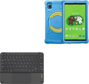 BoxWave Keyboard Compatible with Blackview Tab 60 Kids - SlimKeys Bluetooth Keyboard with Trackpad, Portable Slim TouchPad - Jet Black