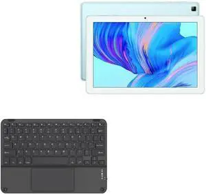 BoxWave Keyboard Compatible with Honor Pad X6 - SlimKeys Bluetooth Keyboard with Trackpad, Portable Slim TouchPad - Jet Black
