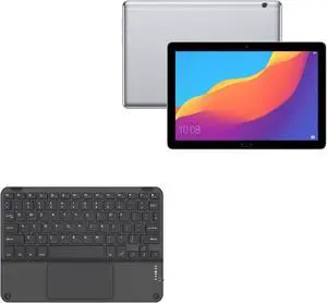 BoxWave Keyboard Compatible with Honor Pad 5 10.1 - SlimKeys Bluetooth Keyboard with Trackpad, Portable Slim TouchPad - Jet Black