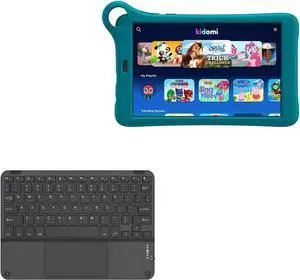 BoxWave Keyboard Compatible with Alcatel Joy TAB Kids 2 - SlimKeys Bluetooth Keyboard with Trackpad, Portable Slim TouchPad - Jet Black