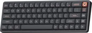 IQUNIX Magi65 Low Profile Mechanical Keyboard Wireless 65% Keyboard Ultra Slim for Creamy Typing, Hot Swappable, RGB Backlit, PBT Keycaps, Aluminum Case, BT/2.4G/USB-C, for Mac/Windows (Shadow Black)