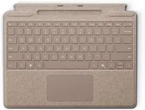 Microsoft Surface Pro Keyboard for Surface Pro Copilot+ (11th Edition), Pro 9 and 8 with Pen Storage, Alcantara Material, Dune