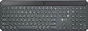 iClever Solar Bluetooth Keyboard, Wireless Keyboard with Solar & Indoor Light Charging, Full Size, 3-Device Connectivity, Silent Scissor Round Keys, Numeric Keypad for Office/Home/Mac/Windows