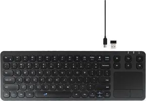 Vilros 2.4G Wireless & Wired Touch Keyboard with Built-in Touchpad- USB Wired + 2.4G Wireless Keyboard Compatible with Raspberry Pi