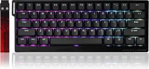 MADLIONS MAD60 HE Rapid Trigger Magnetic Switch Gaming Keyboard,60% RGB Adjustable Actuation Hall Effect Hyper-Fast 8K Polling Rate PBT Keycaps 61 Keys Mechanical Keyboard for PC/Mac Gamer(Black)