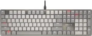 Cherry KC 500 MX LP Mechanical Low Profile Keyboard | Slim Design | White Lighting | PBT Key caps New MX LP 2.0 Switches (Gray, Full Size)