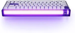 MelGeek MADE68 Pro Wired Keyboard, Hall Effect Magnetic Switch Gaming Keyboard, 65% Compact Rapid Trigger, Hot-Swappable, RGB Snap Tap & Adjustable Actuation, Online HIVE Custom (Purple)