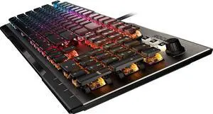 ROCCAT Vulcan 120 AIMO Mechanical PC Gaming Keyboard Tactile Titan Switch, Full Size with Per Key AIMO RGB Lighting, Anodized Aluminum Top Plate and Detachable Palm/Wrist Rest, Gunmetal Gray/Black