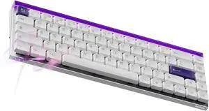 MelGeek MADE68 Air Wired Keyboard, Hall Effect Magnetic Switch Low-Profile Gaming Keyboard, 65% Compact Rapid Trigger, Hot-Swappable, RGB Snap Tap & Adjustable Actuation, Online HIVE Custom (Purple)
