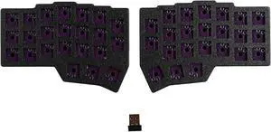 YMDK 2.4Ghz Wireless Split Low Profile 46 Keys Keyboard Corne V4.1 Ergonomic Hotswappable 40% Layout 3D PLA Vial All Key Programmable Mini Independent Gaming Keyboard Kit