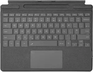 Rii Surface Pro Type Cover,Ultra-Slim Portable Bluetooth Wireless Keyboard with Touchpad,7 Color Backlit,Compatible with Surface Pro 8/Pro 9/Pro X Only,Grey